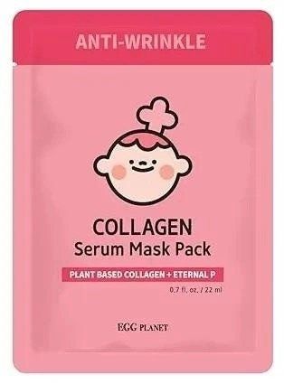 Разглаживающая маска для лица с коллагеном Daeng Gi Meo Ri Egg Planet Collagen Serum Mask Pack 22 мл 8807779100021 фото