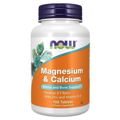 Кальций и магний NOW Foods Сalcium & Magnesium, 100 таблеток 733739012777 фото
