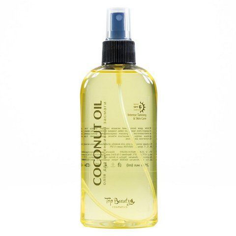 Кокосова олія Top Beauty Coconut Oil SPF 6 для інтенсивної засмаги 200 мл 2000000115344 фото