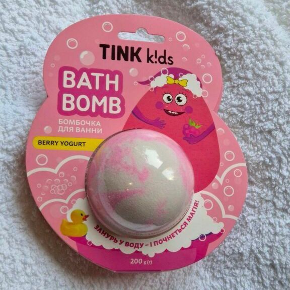 Бомбочка для ванной Tink kids Berry Yogurt, 200 г 4823109411869 фото