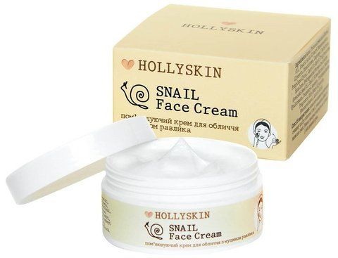 Смягчающий крем для лица с муцином улитка Hollyskin Snail Face Cream 50 мл 4823109700598 фото