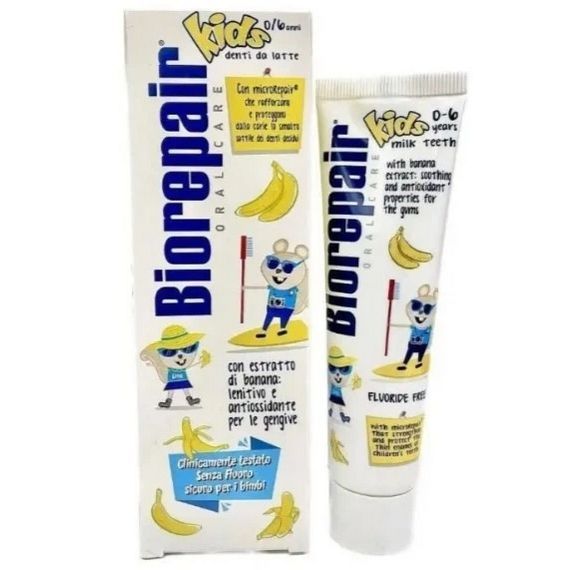Дитяча зубна паста Biorepair Kids Веселе мишеня Банан 0-6 років 50 мл 8017331095492 фото