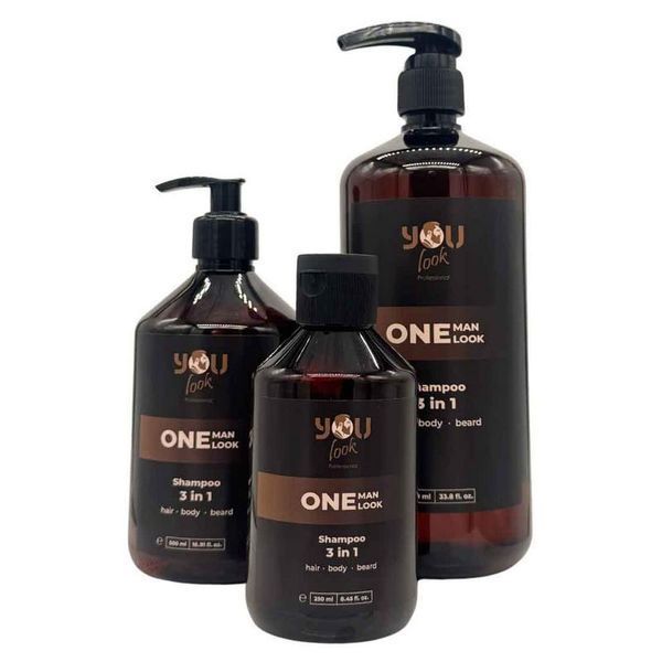 Шампунь 3в1 You Look Professional One Man Look 3in1 Shampoo для волос, тела и бороды 250 мл 8422037999287 фото