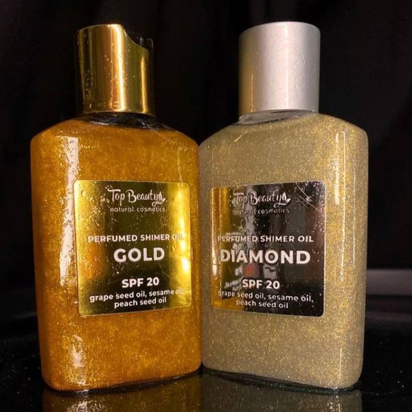 Сонцезахисна суха парфумована сяюча олія для тіла Top Beauty Diamond Perfumed Shimer Oil SPF 20 100 мл 2000000115368 фото