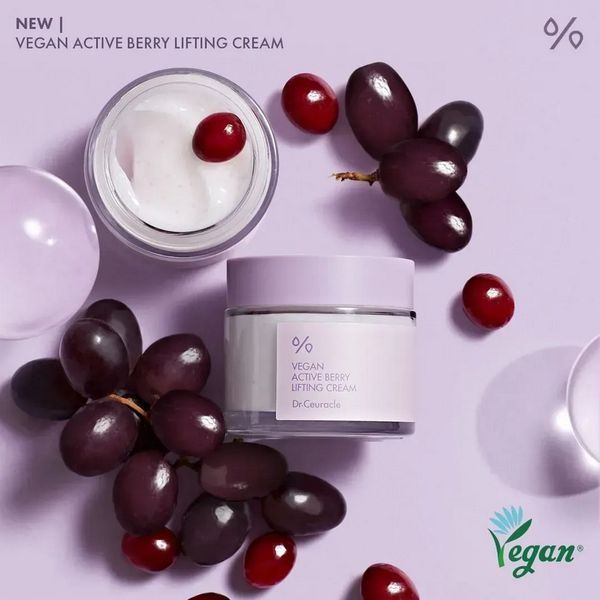 Лифтинг крем-гель для лица Dr.Ceuracle Vegan Active Berry Lifting Cream с ресвератролом и клюквенным экстрактом 15 мл 8806133615585 фото