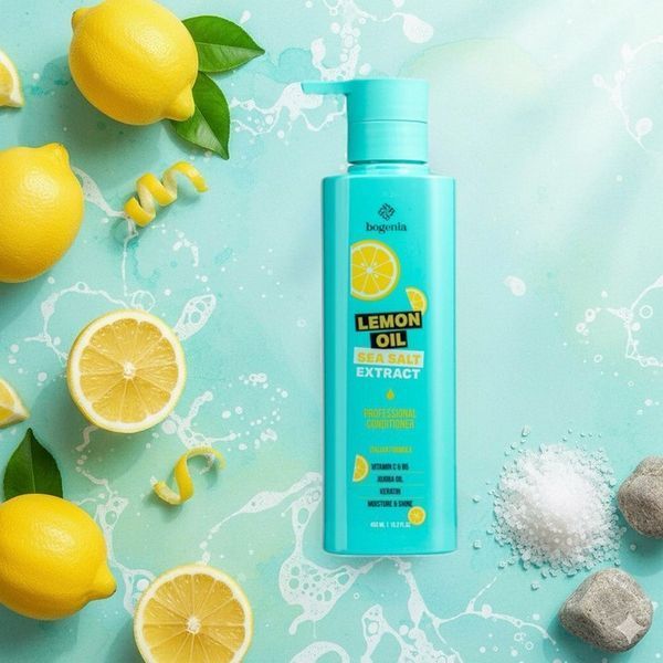 Кондиціонер для волосся Bogenia Lemon Oil & Sea Salt Conditioner BG440 №002, 450 мл 4823124406345 фото