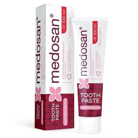Интенсивная отбеливающая зубная паста Medosan LumiWhite Pro Tootpaste, 75 мл 4823109411678 фото