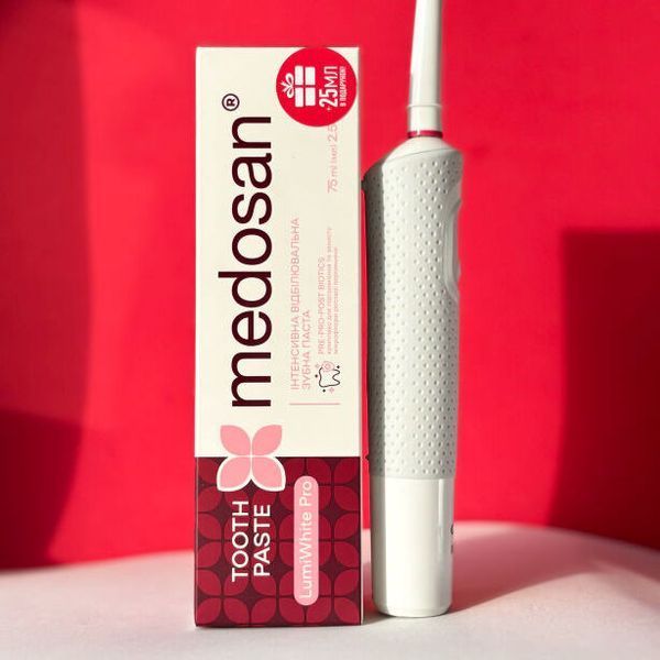 Інтенсивна відбілювальна зубна паста Medosan LumiWhite Pro Tootpaste, 75 мл 4823109411678 фото