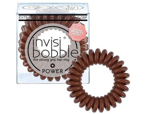 Резинка-браслет для волосся Invisibobble Power Pretzel Brown, 3шт 4260285374708 фото
