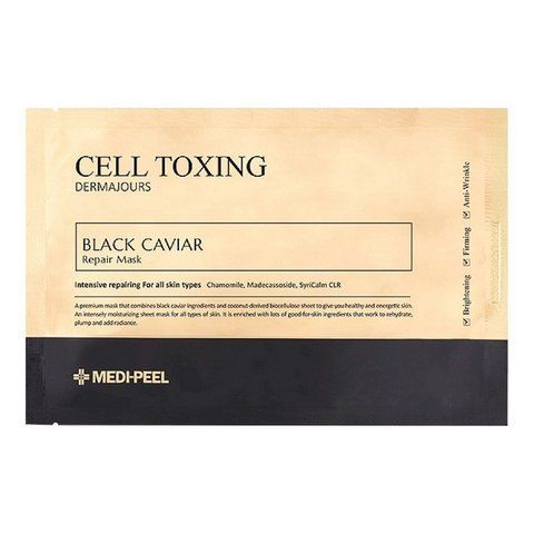 Восстанавливающая маска для лица Medi-Peel Cell Toxing Black Caviar Dermajours Repair Mask 30 мл 8809409343686 фото