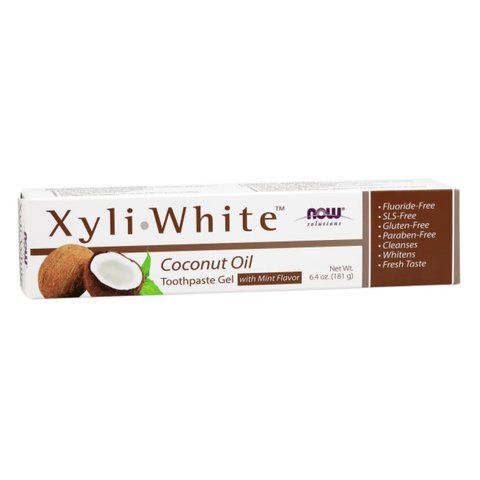 Зубна паста Now Foods Xyli White Toothpaste Gel 181g Coconut Oil 733739081025 фото