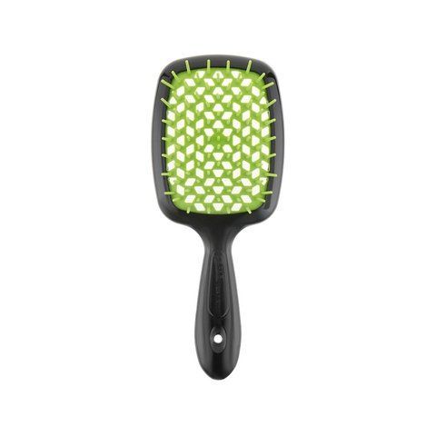 Расческа для волос - Janeke Small Superbrush, черный с зеленым 8006060654780 фото