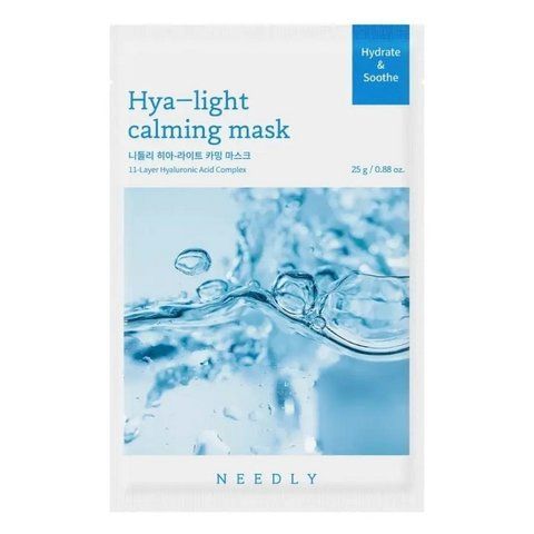 Зволожувальна маска для обличчя Needly Hya-light Calming Mask для чутливої шкіри з гіалуроновою кислотою 1 шт 8809455424131 фото