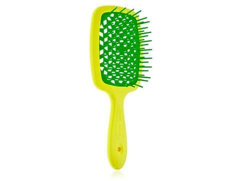 Гребінець для волосся - Janeke Superbrush, неоновий-зелений 8006060654704 фото