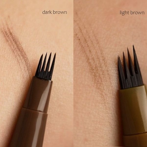 Лайнер для бровей ZOLA х Makarevich Eyebrow Liner Brown с квадро-кистью коричневый 4820227161591 фото