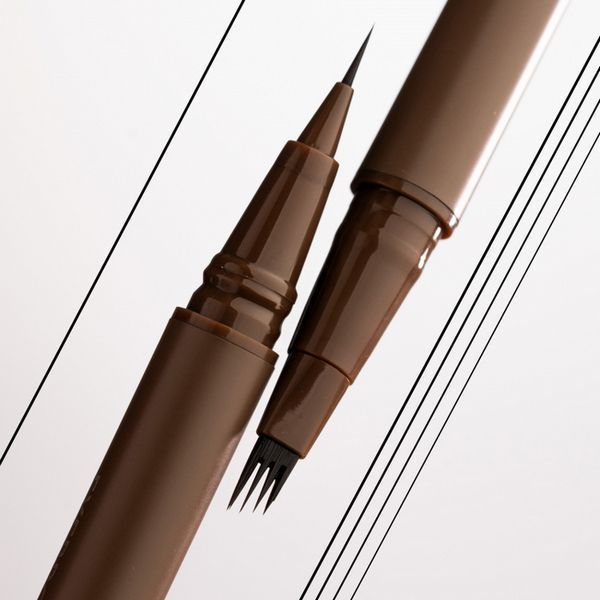 Лайнер для бровей ZOLA х Makarevich Eyebrow Liner Brown с квадро-кистью коричневый 4820227161591 фото