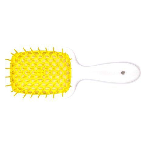 Гребінець для волосся білий з жовтим Janeke Superbrush 8006060599623 фото