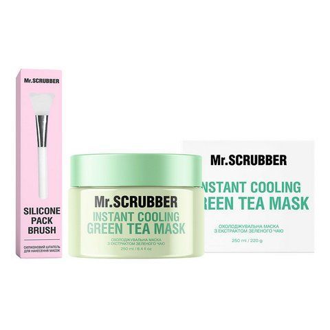 Охолоджувальна маска для обличчя з екстрактом зеленого чаю Mr.SCRUBBER Instant Cooling Green Tea Mask, 250 мл 4820200416816 фото