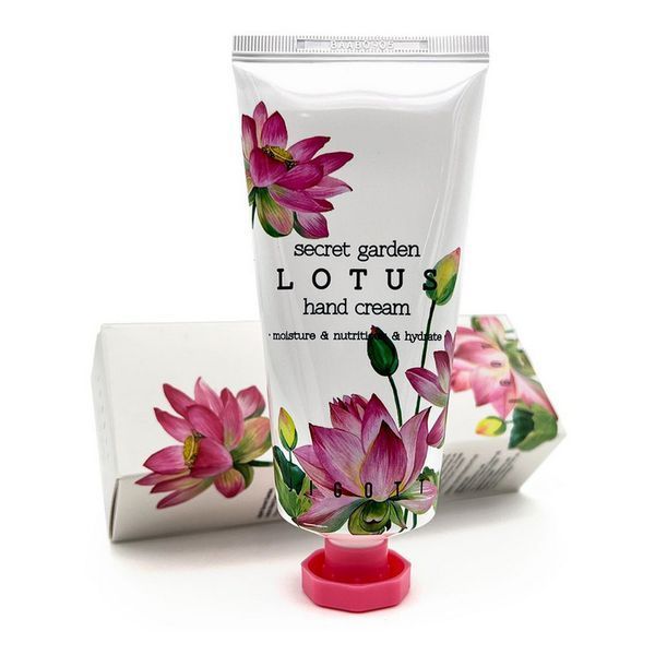 Крем для рук з екстрактом лотоса Jigott Secret Garden Lotus Hand Cream, 100 мл 8809541281976 фото