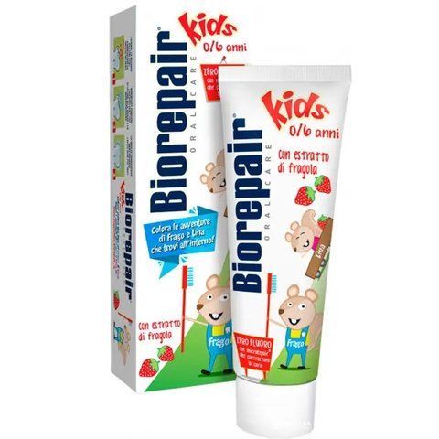 Детская зубная паста Biorepair Kids Веселый мышонок Земляника 0-6 лет 50 мл 8017331097120 фото