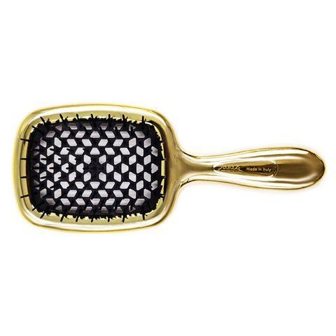 Гребінець для волосся золото з чорним Janeke Superbrush Limited Gold 8006060593348 фото