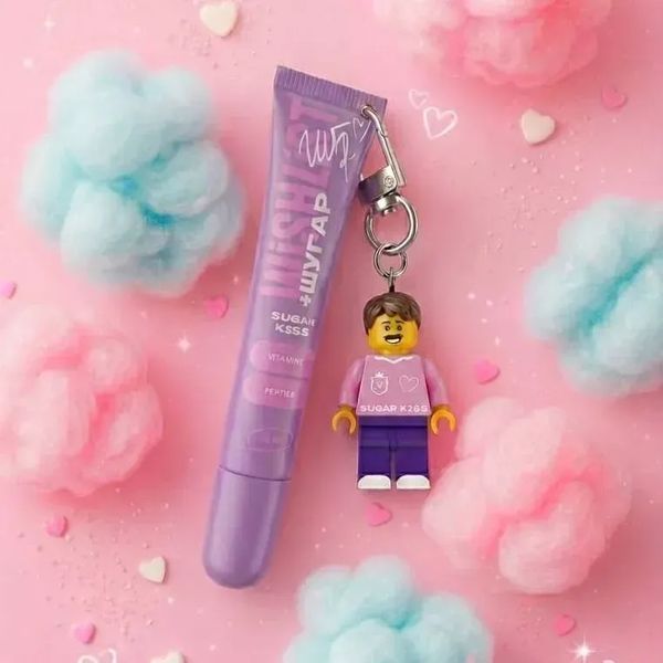 Бальзам-блиск для губ WiSHLiST Sugar Kiss Lip Gloss Balm 10 мл + Іграшка-брелок "Лего Олєга" 4823116603172 фото
