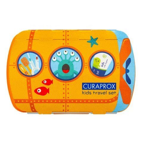Детский дорожный набор желтый Curaprox Kids Travel Set 7612412432749 фото