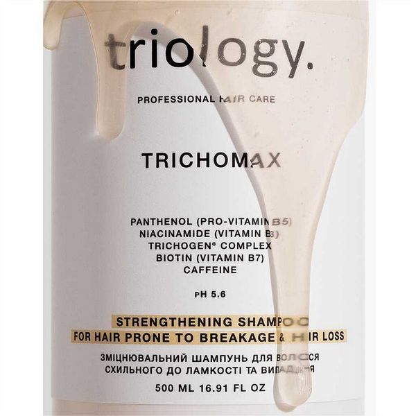 Укрепляющий шампунь для волос склонных к ломкости и выпадению Triology Trichomax Strengthening Shampoo 500 мл 4823109705357 фото
