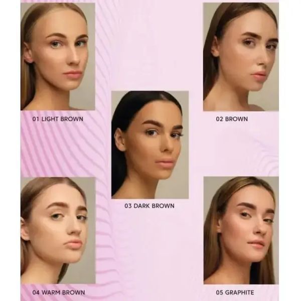 Фарба для брів ZOLA Eyebrow Tint With Collagen 03 Brown з колагеном коричневий 15 мл 4820227160228 фото