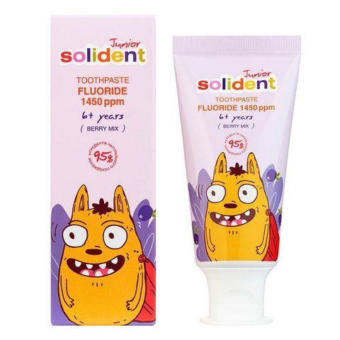 Детская зубная паста ягодный микс Solident Junior Tooth Paste, 50 мл 4823109704855 фото