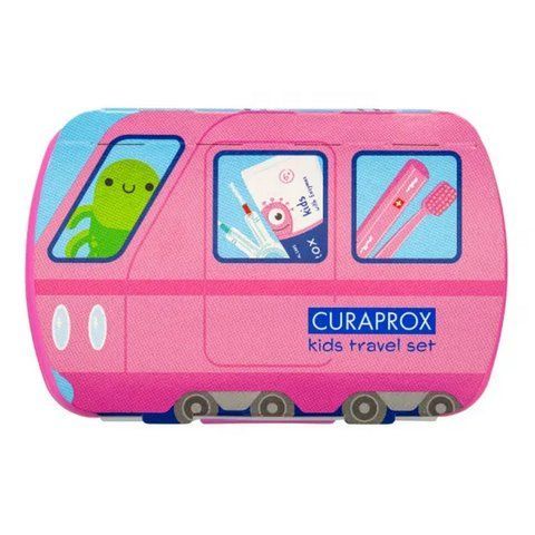 Детский дорожный набор розовый Curaprox Kids Travel Set 7612412432756 фото