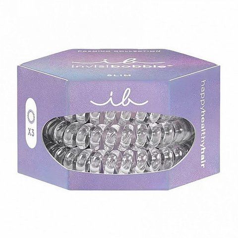 Резинка-браслет для волос Invisibobble Slim Premium Crystal Clear 4063528067043 фото