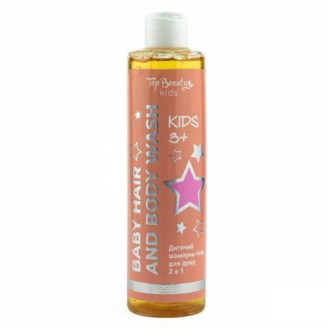 Шампунь-гель для душу 2 в 1 дитячий вік 3+ Top Beauty kids Baby Hair And Body Wash, 250 мл 4820169186065 фото
