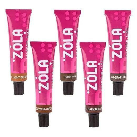 Краска для бровей ZOLA Eyebrow Tint With Collagen 05 Graphite с коллагеном холодный графитовый 15 мл 4820227160242 фото