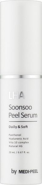 Гипоаллергенная сыворотка-пилинг с липогидроксикислотой Medi-Peel LHA Soonsoo Peel Serum 20ml 8809409348537 фото