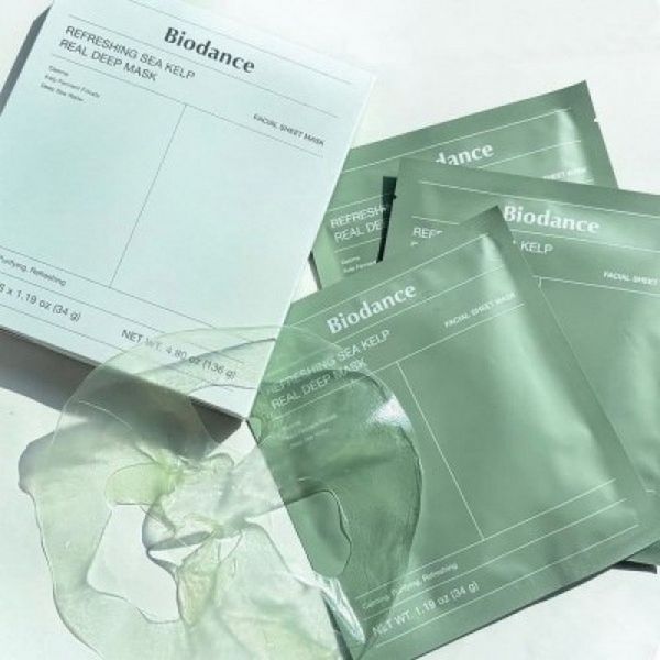 Гидрогелевая маска с морскими водорослями Biodance Refreshing Sea Kelp Real Deep Mask, 1 шт 8809937361480 фото