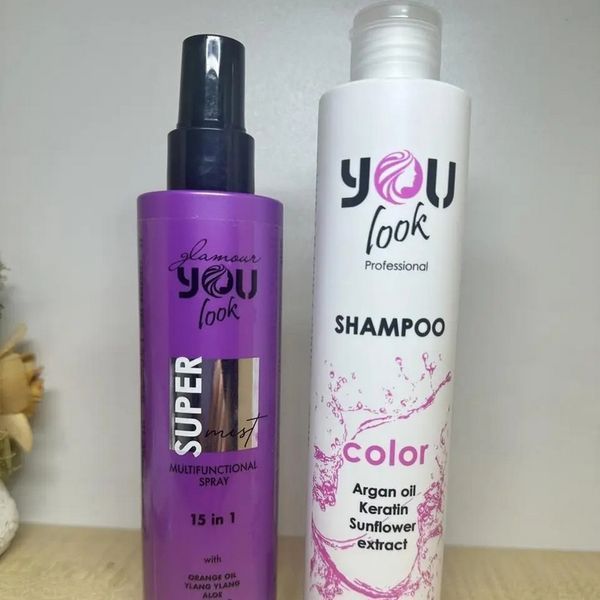 Багатофункційний зволожувальний захисний спрей для волосся 15 в 1 You Look Glamour Super Mist, 200 мл 8056244530836 фото