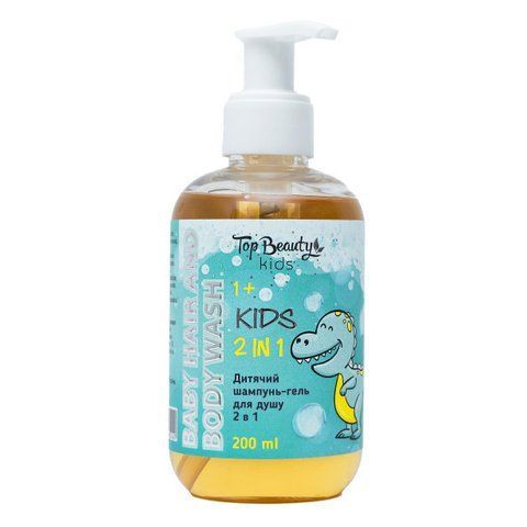 Шампунь-гель для душу 2 в 1 дитячий для хлопчиків вік 1+ Top Beauty kids Baby Hair And Body Wash, 200 мл 4820169185242 фото