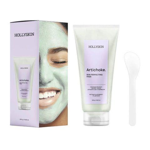 Охолоджувальна ліфтинг маска для боротьби з набряками Hollyskin Artichoke. Skin Perfecting Mask 250 мл 4823109701359 фото