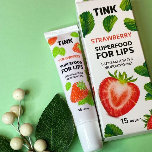 Сияющий бальзам для губ Tink Superfood For Lips Strawberry 15 мл 4823109406889 фото
