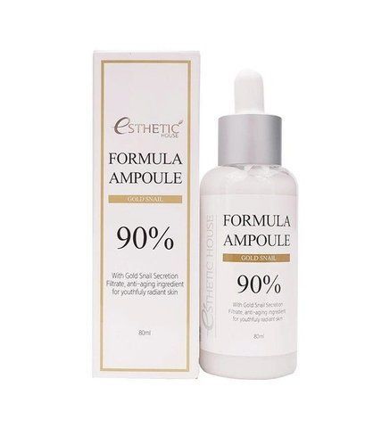 Сыворотка для лица омолаживающая Золото и Улитка ESTHETIC HOUSE Formula Ampoule Gold Snail, 80 мл 8809450011565 фото