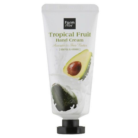 Крем для рук з маслом авокадо FarmStay Tropical Fruit Hand Cream Avocado & Shea Butter, 50 мл 8809638300382 фото