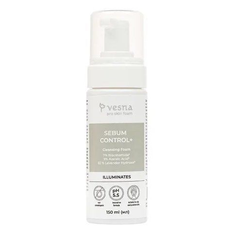 Очищающая пенка для лица Vesna Sebum Control+ Cleansing Foam 150 мл 4820222662888 фото