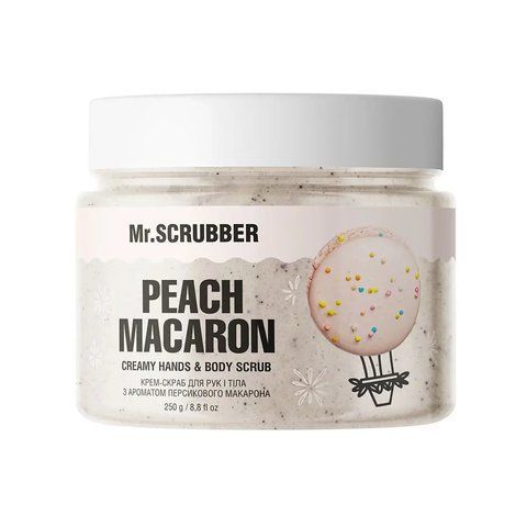 Крем-скраб для рук і тіла з ароматом персикового макарона Mr.Scrubber Peach Macaron, 250 г 4823109701670 фото