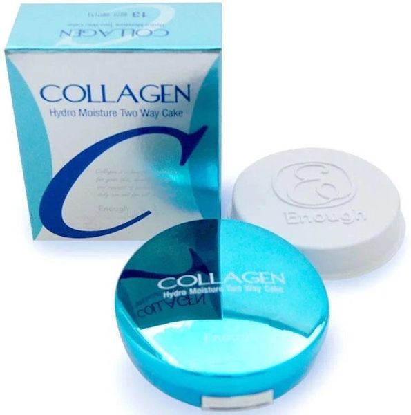 Колагенова пудра Enough зі змінним блоком Collagen two way cake №21 (+13г) 8809347960310 фото