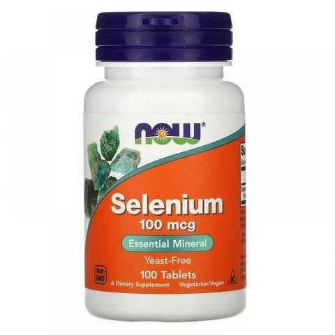 Добавка Now Foods Selenium 100 mcg селен 100 таблеток 733739014801 фото