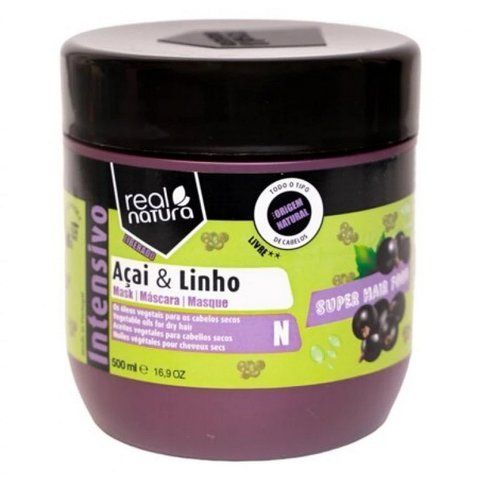 Маска для відновлення волосся Real Natura Super Hair Food A&ccedil;a&iacute; E Linho, 500 мл 5600493409417 фото