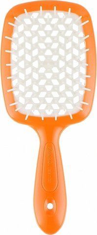 Гребінець для волосся - Janeke Small Superbrush, помаранчевий з білим, маленький 8006060650188 фото