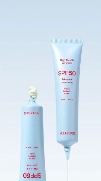 Матуючий сонцезахисний крем для обличчя HOLLYSKIN Dry Touch. SPF 50 Sun Cream 40 мл + Крем для щоденного очищення шкіри обличчя HOLLYSKIN So Clean. 40 мл 4820200425139 фото