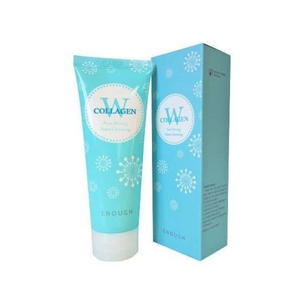 Пена для умывания с морским коллагеном Enough W Collagen Pure Shining Foam Cleansing 100 ml 8809755462703 фото